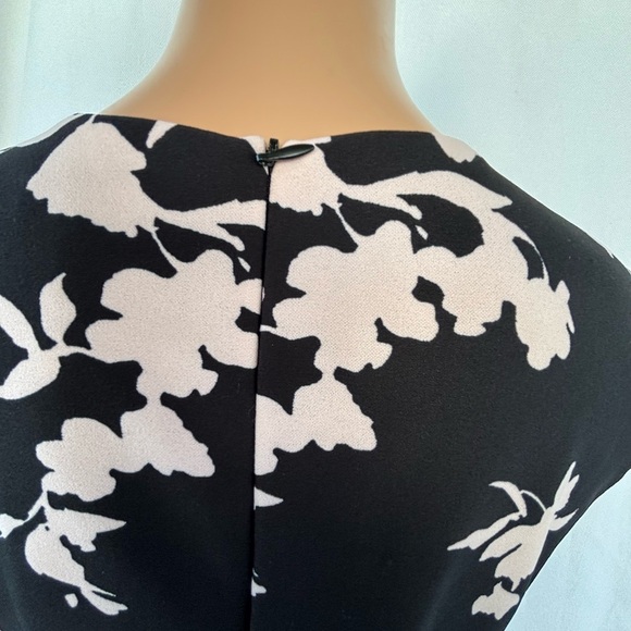 Cascading Floral Fit-and-Flare Dress, Universally Flattering, Back Zip - Picture 2 of 9